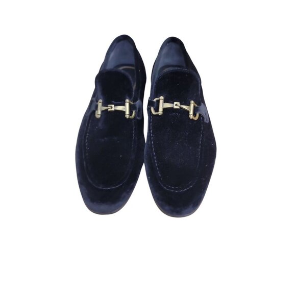 Steve Madden Morocco Men’s Black Velvet Slip-On Loafers, Size 10 Vintage